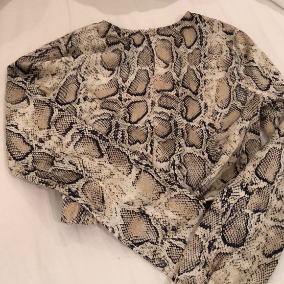 Mendocino Satin snakeskin print blouse - Picture 4 of 4